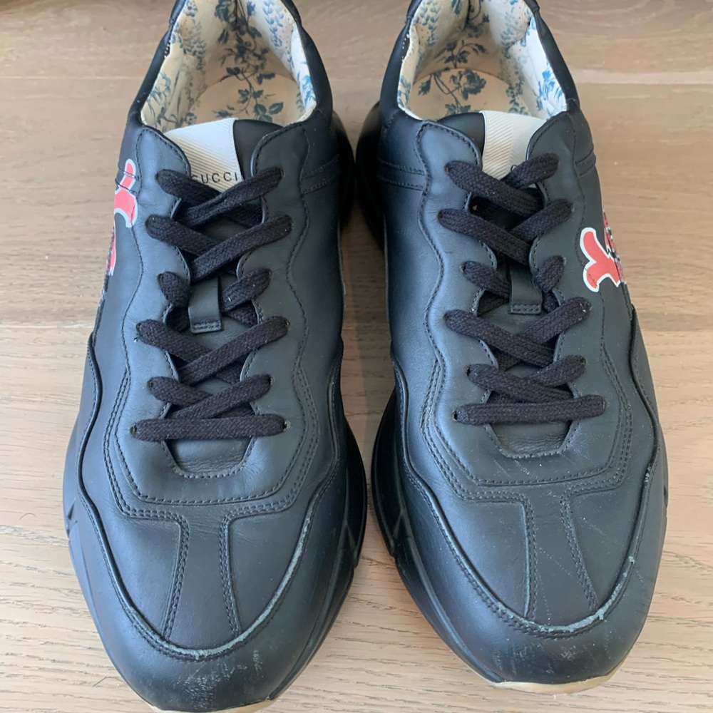 Gucci rhyton LA Angels sz 11 G black red 548637 DRW00 Used men sneakers - Picture 2 of 9